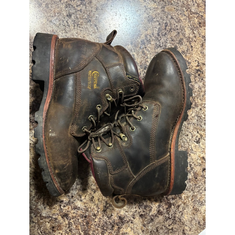 Chippewa Mens 9.5 E Waterproof Thinsulate Insulated Leather Work Boots 25203 USA - Picture 14 of 16